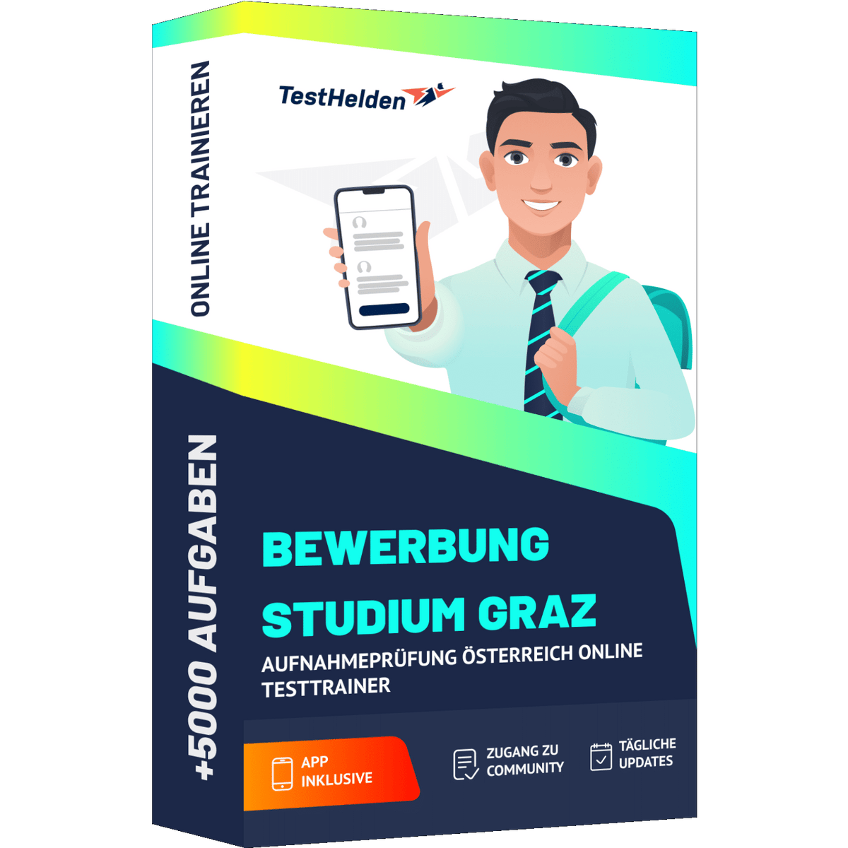 Produktbox Studium Graz Aufnahmeprüfung Österreich 2026 – Online Testtrainer