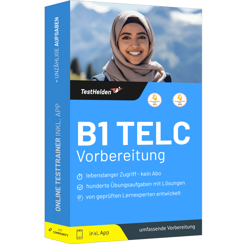 Produktbox TELC B1 PRÜFUNG VORBEREITUNG 2026 – Online Prüfungstraining