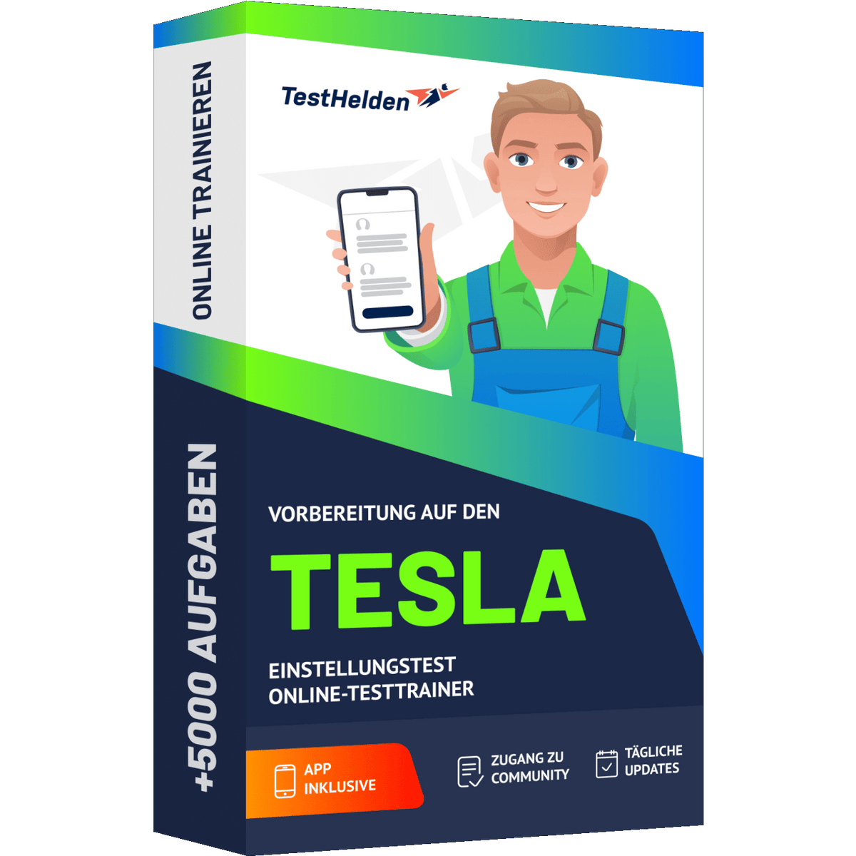 Produktbox Vorbereitung auf den Tesla Einstellungstest 2026 – Online-Testtrainer