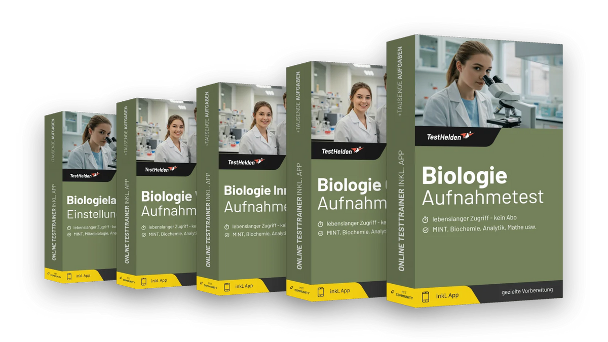 Produktboxen der Testtrainer für Biologie