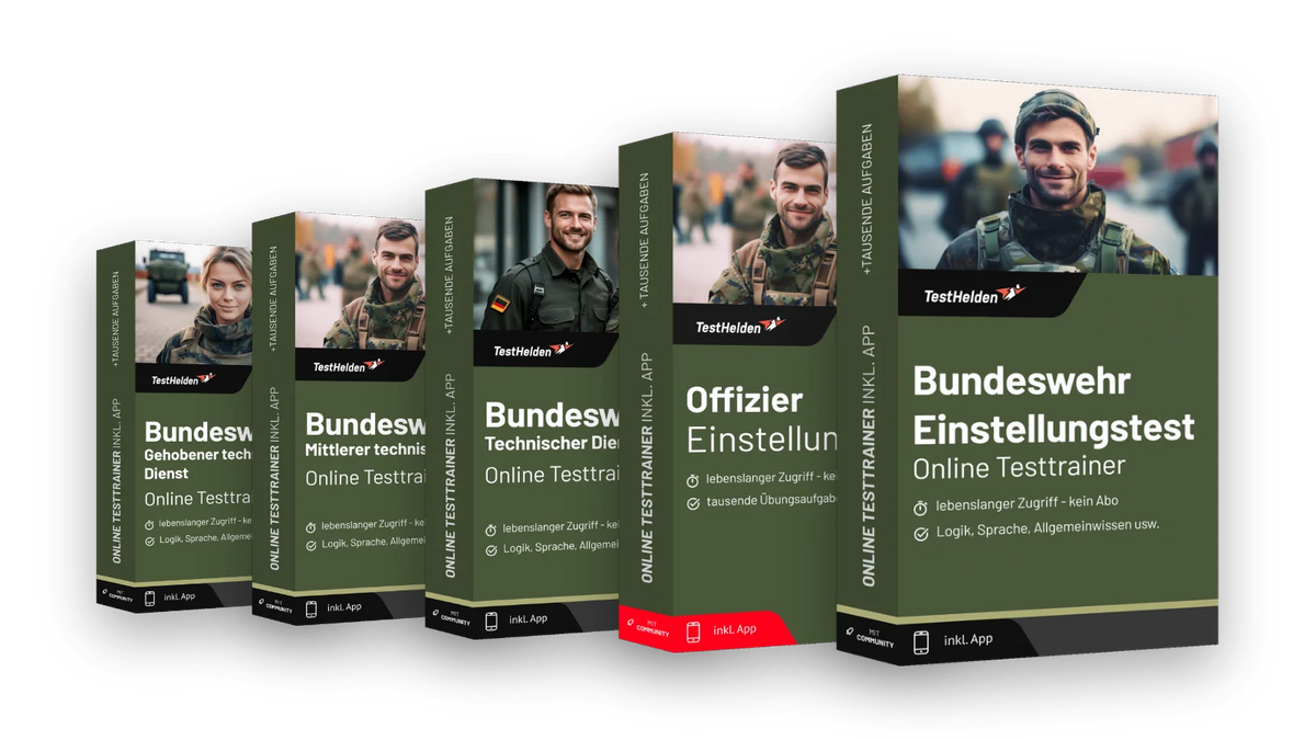 Produktboxen der Testtrainer für Bundeswehr