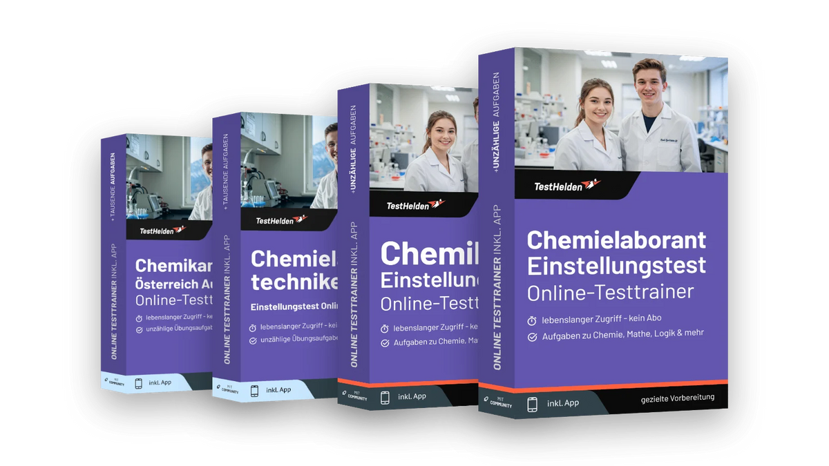 Produktboxen der Testtrainer für Chemie