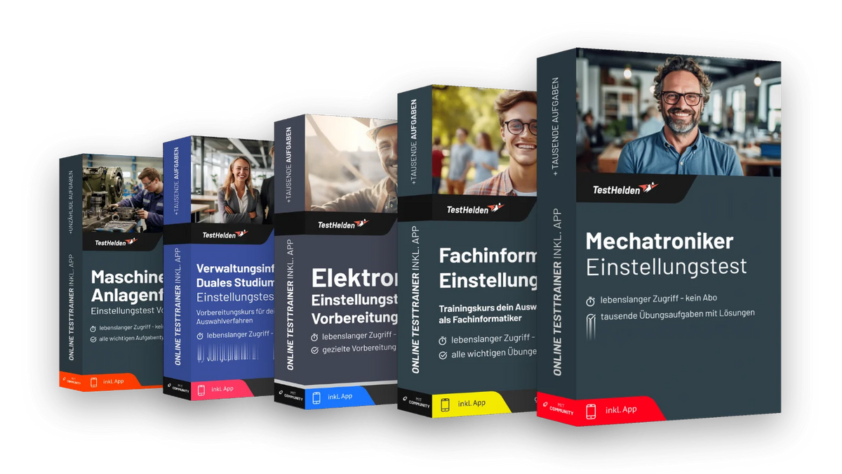 Produktboxen der Testtrainer für Technische IT & Informatik