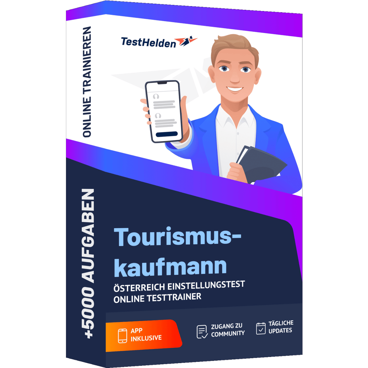 Produktbox Tourismuskaufmann Österreich Einstellungstest 2026 üben – Online Testtrainer