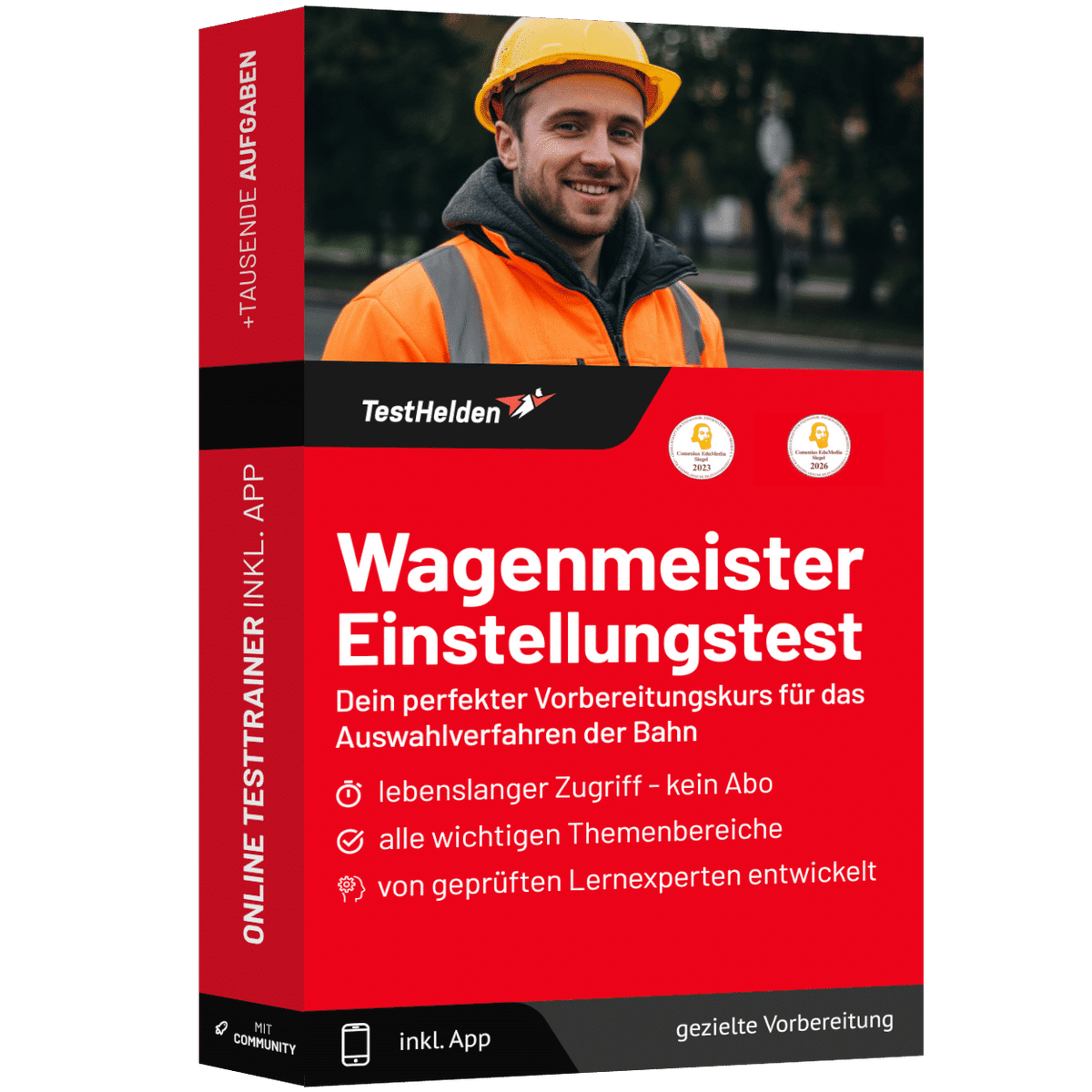 Produktbox Wagenmeister Einstellungstest 2026 üben – Online-Testtrainer