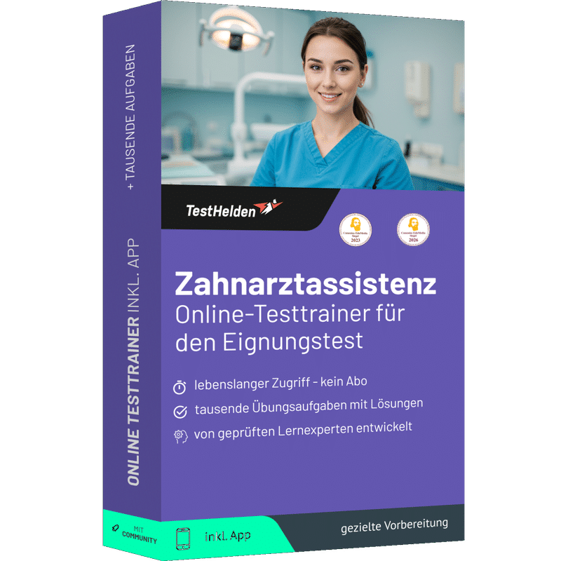 Produktbox Zahnarztassistenz Österreich Einstellungstest 2026 üben – Online Testtrainer