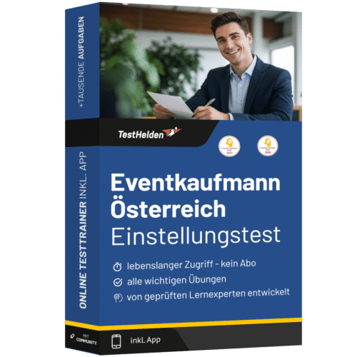 Eventkaufmann/ Eventkauffrau Ausbildung Österreich Einstellungstest 2026 üben - Online Testtrainer