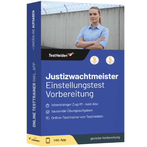 Justizwachtmeister Einstellungstest 2026 üben - Online Testtrainer
