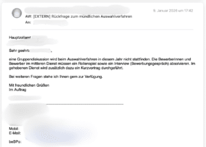 Zoll Auswahlverfahren