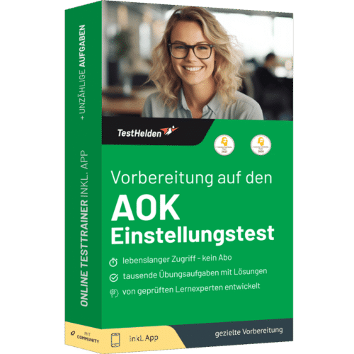 Vorbereitung auf AOK Einstellungstest 2026 - Online-Testtrainer