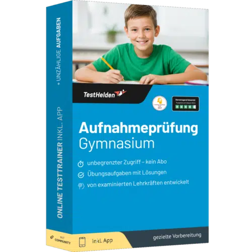 Aufnahmeprüfung Gymnasium Vorbereitung mit Aufgaben und Lösungen - Online-Testtrainer inkl. App