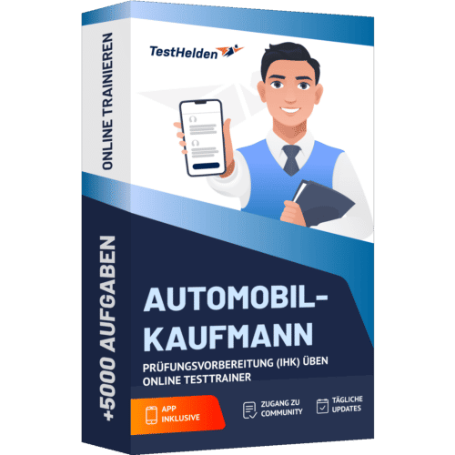 Automobil kaufmann Pruefungsvorbereitung IHK ueben Online Testtrainer cover print