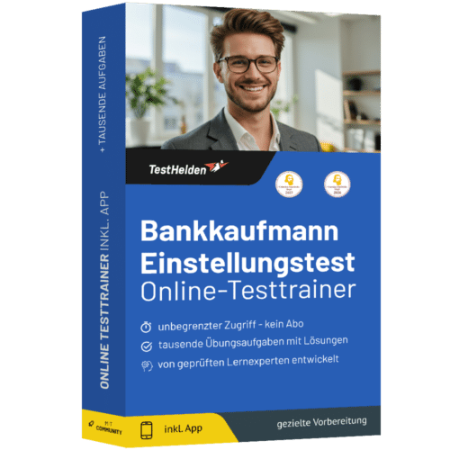 Bankkaufmann / Bankkauffrau Einstellungstest 2026 üben - Online Testtrainer
