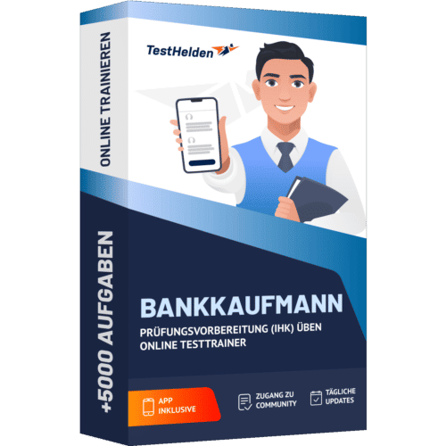 Bankkaufmann Pruefungsvorbereitung IHK ueben Online Testtrainer cover print