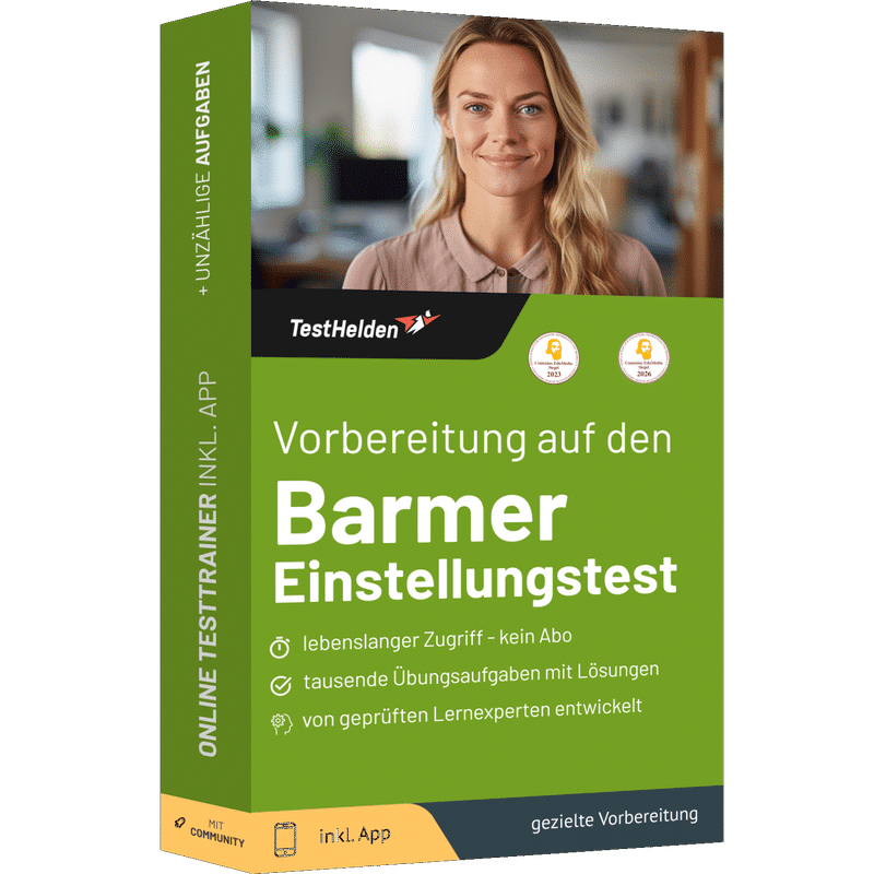 Vorbereitung auf Barmer Einstellungstest 2026 - Online-Testtrainer 1 Vorbereitung auf Barmer Einstellungstest 2026 - Online-Testtrainer