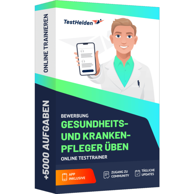 Bewerbung Gesundheits und Krankenpfleger ueben Online Testtrainer cover print