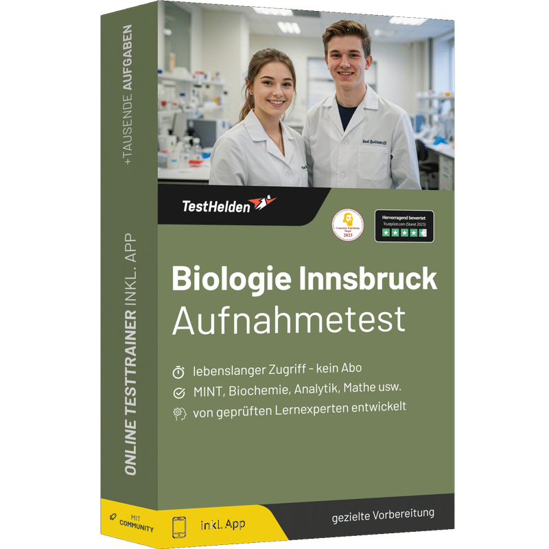 Biologie Innsbruck Aufnahmetest 2026 üben - Online-Testtrainer 1 Biologie Innsbruck Aufnahmetest