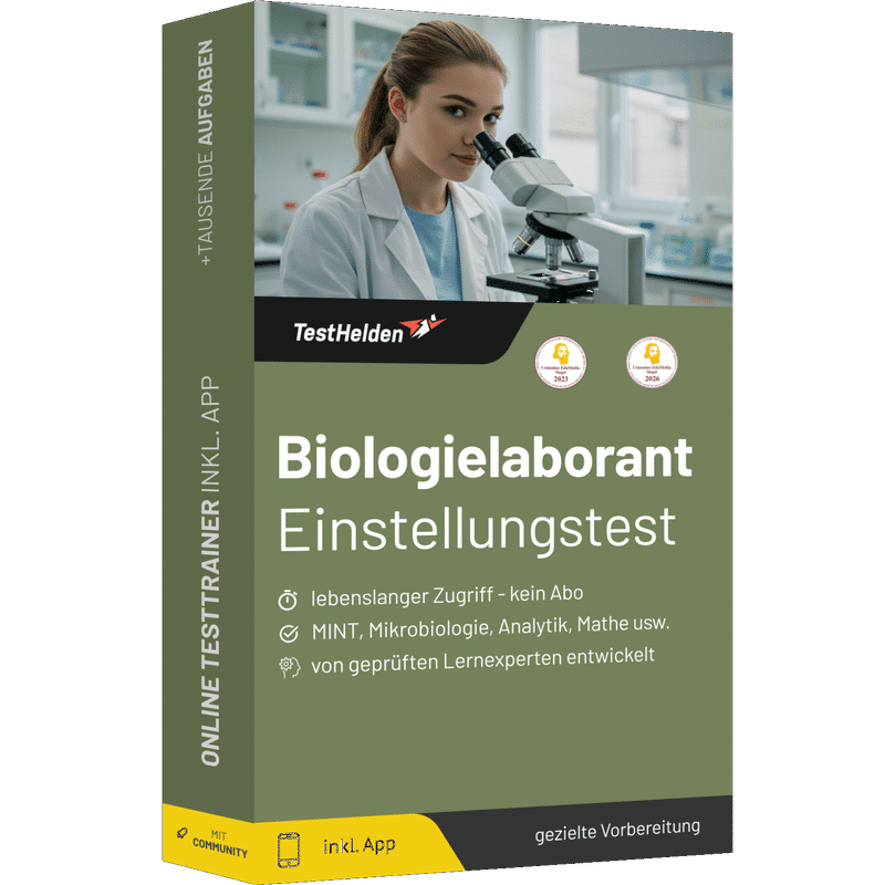 Biologielaborant Einstellungstest 2026 üben - Online Testtrainer 1 Biologielaborant Einstellungstest 2026 üben - Online Testtrainer