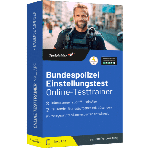 Bundespolizei Einstellungstest Vorbereitung Online-Testtrainer zum Üben für das Auswahlverfahren