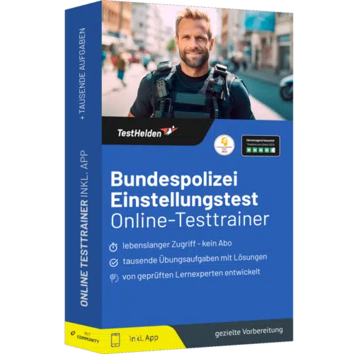 Bundespolizei Einstellungstest Vorbereitung Online-Testtrainer zum Üben für das Auswahlverfahren