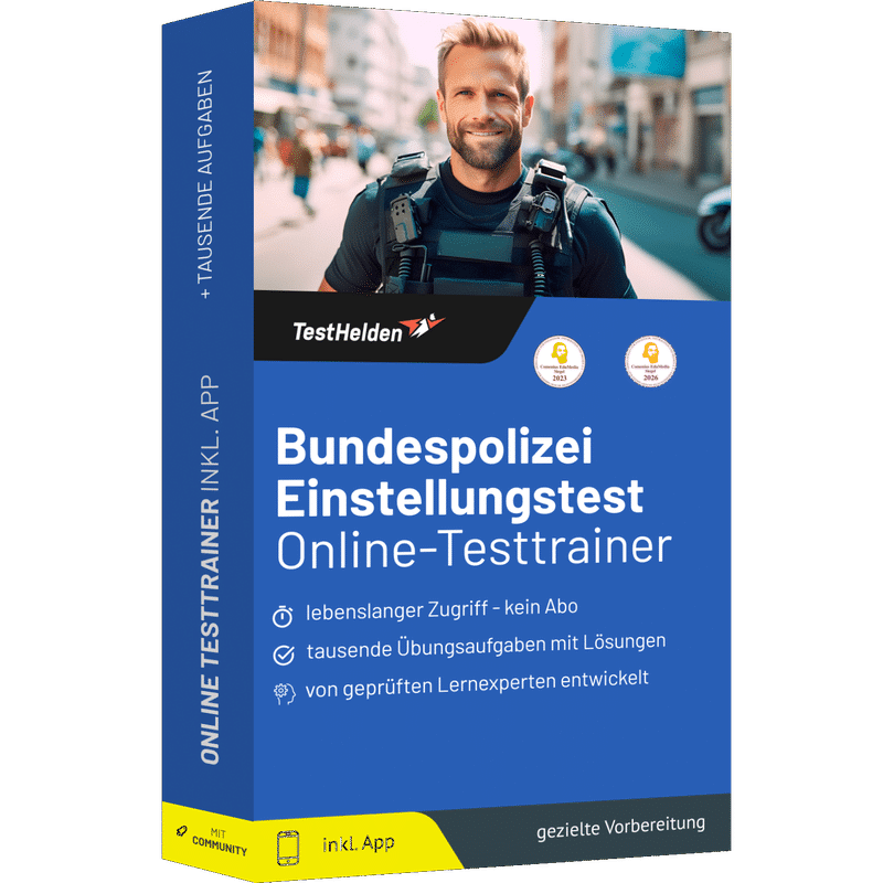Bundespolizei Einstellungstest 2026 üben - Online Testtrainer 1 Bundespolizei Einstellungstest 2026 üben - Online Testtrainer