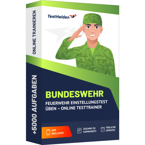 Bundeswehr Feuerwehr Einstellungstest ueben – Online Testtrainer cover print