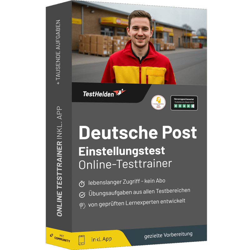 Deutsche Post Einstellungstest 2026 üben - Online Testtrainer 1 Deutsche Post Einstellungstest