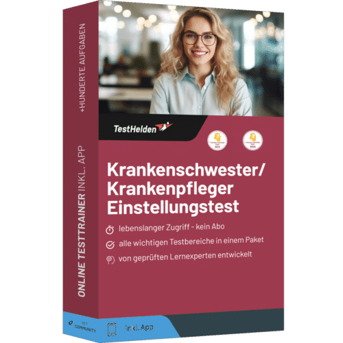 Einstellungstest Krankenschwester/ Krankenpfleger 2026 üben - Online Testtrainer