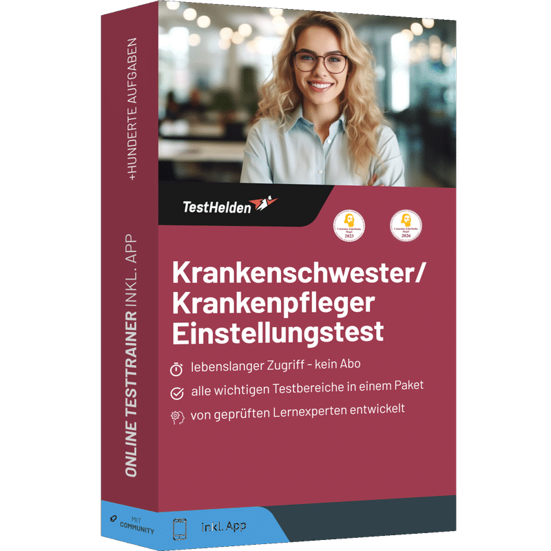 Einstellungstest Krankenschwester/ Krankenpfleger 2026 üben - Online Testtrainer 1 Einstellungstest Krankenschwester/ Krankenpfleger 2026 üben - Online Testtrainer