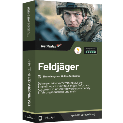 FELDJAEGER EINSTELLUNGSTEST ONLINE TESTTRAINER PRODUCTBOX