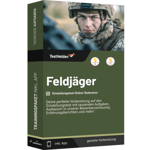Feldjäger Einstellungstest 2026 üben - Online-Testtrainer