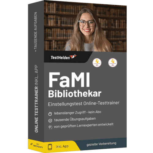 FaMI/ Bibliothekar Einstellungstest 2026 üben - Online Testtrainer