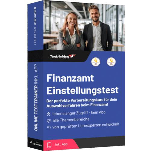 TestHelden.com 12 Finanzamt Einstellungstest 2026 üben - Online Testtrainer