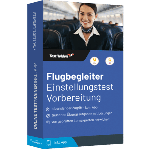 Flugbegleiter Einstellungstest 2026 üben - Online Testtrainer