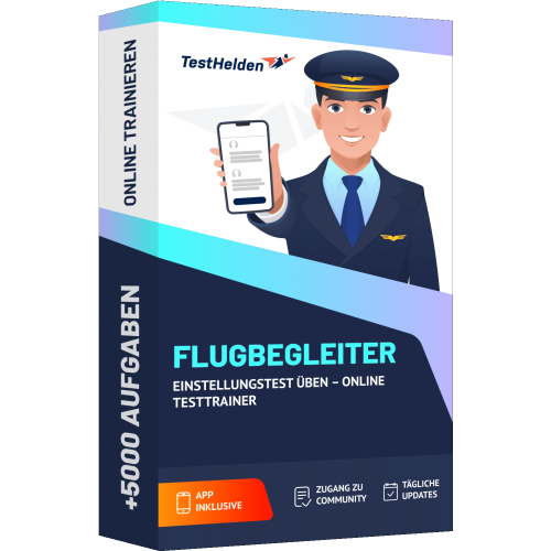 Flugbegleiter Einstellungstest ueben – Online Testtrainer cover print