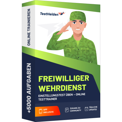 Freiwilliger Wehrdienst Einstellungstest ueben – Online Testtrainer cover print