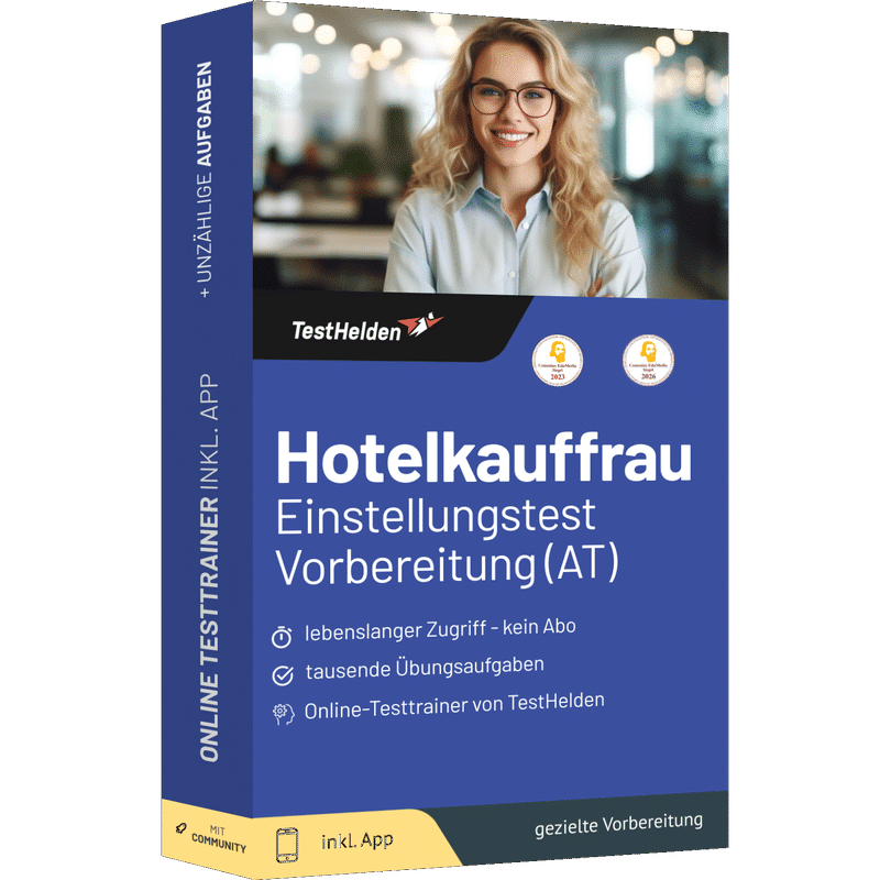 Hotelkauffrau Einstellungstest Vorbereitung Österreich 2026 - Online-Testtrainer 1 Hotelkauffrau Einstellungstest Vorbereitung Österreich 2026 - Online-Testtrainer