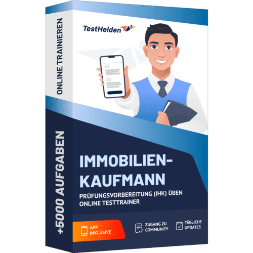 Immobilien kaufmann Pruefungsvorbereitung IHK ueben Online Testtrainer cover print