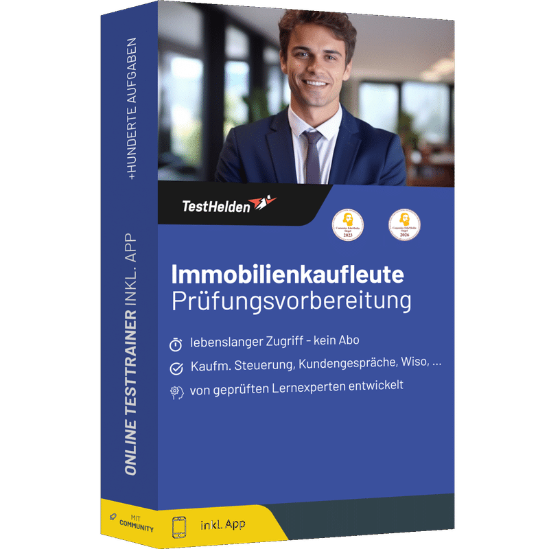 Immobilienkaufmann / -kauffrau Prüfungsvorbereitung (IHK) 2026 üben - Online Testtrainer 1 Immobilienkaufmann / -kauffrau Prüfungsvorbereitung (IHK) 2026 üben - Online Testtrainer