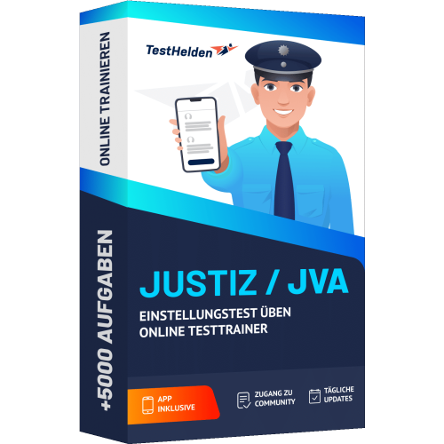 Justiz JVA Einstellungstest ueben Online Testtrainer cover print