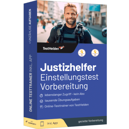 Justizhelfer Einstellungstest 2026 üben - Online Testtrainer