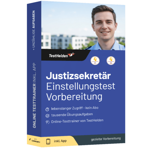 Justizsekretär Einstellungstest 2026 üben - Online Testtrainer