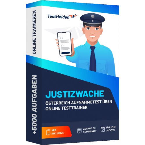 Justizwache Oesterreich Aufnahmetest ueben Online Testtrainer cover print