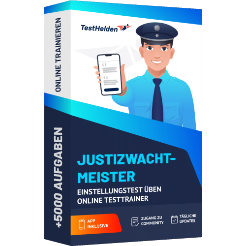 Justizwacht meister Einstellungstest ueben Online Testtrainer cover print