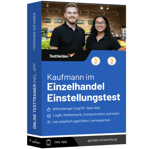 Kaufmann im Einzelhandel / Einzelhandelskauffrau Einstellungstest 2026 üben - Online-Testtrainer