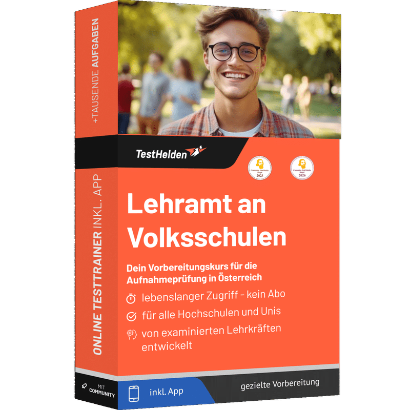 Lehramt an Volksschulen Aufnahmeprüfung Vorbereitung (Österreich) 2026 - Online Testtrainer 1 Lehramt an Volksschulen Aufnahmeprüfung Vorbereitung (Österreich) 2026 - Online Testtrainer