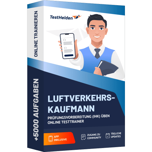 Luftverkehrs kaufmann Pruefungsvorbereitung IHK ueben Online Testtrainer cover print