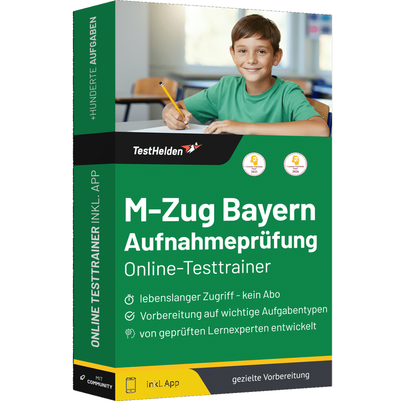 Aufnahmeprüfung M-Zug Bayern Übungsaufgaben (7. Klasse / M7) - Online Testtrainer 1 Aufnahmeprüfung M-Zug Bayern Übungsaufgaben (7. Klasse / M7) - Online Testtrainer
