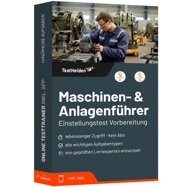 Maschinen- und Anlagenführer Einstellungstest 2026 üben - Online Testtrainer 1 Maschinen- und Anlagenführer Einstellungstest 2026 üben - Online Testtrainer