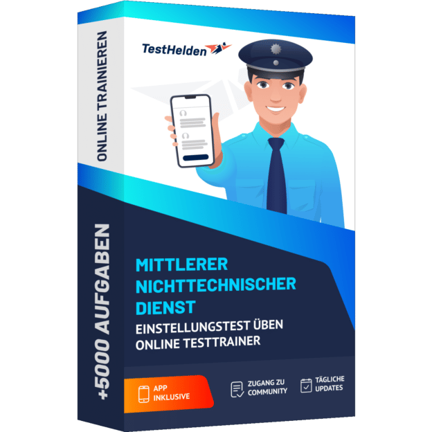 Mittlerer Nichttechnischer Dienst Einstellungstest ueben Online Testtrainer cover print